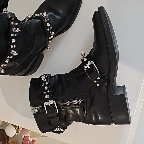 Gucci Bonneville Black Leather Biker Boots Limited Edition 38.5 - Picture 10 of 17